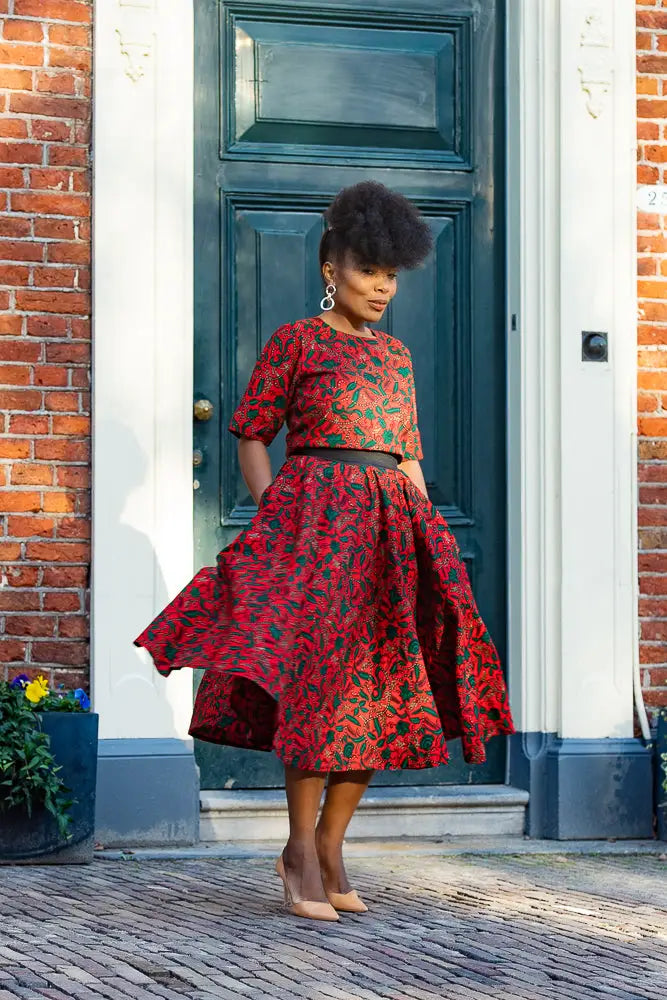 Pre-Order Teju Red 2 Piece Set Outfit Sets