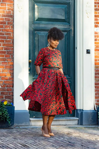 Pre-Order Teju Red 2 Piece Set Outfit Sets