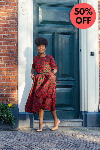 Pre-Order Teju Red 2 Piece Set Outfit Sets