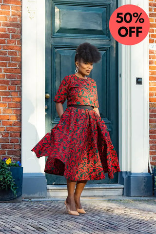 Pre-Order Teju Red 2 Piece Set Outfit Sets