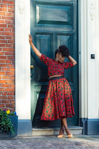 Pre-Order Teju Red 2 Piece Set Outfit Sets