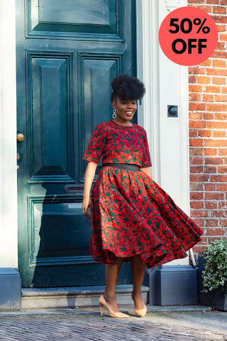 Pre-Order Teju Red 2 Piece Set Outfit Sets