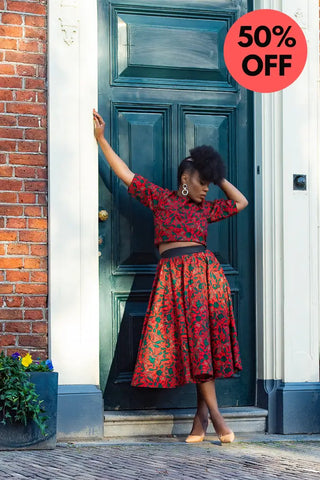 Pre-Order Teju Red 2 Piece Set Outfit Sets