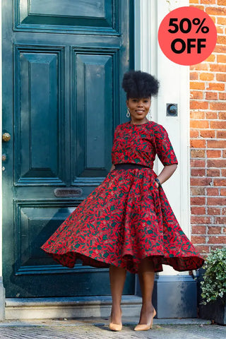 Pre-Order Teju Red 2 Piece Set Outfit Sets