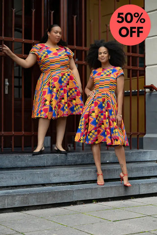Tendai Multicoloured Kente Dress Apparel & Accessories