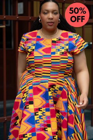 Tendai Multicoloured Kente Dress Apparel & Accessories
