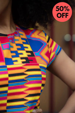 Tendai Multicoloured Kente Dress Apparel & Accessories