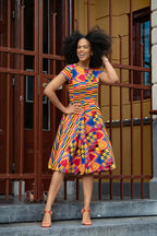 Tendai Multicoloured Kente Dress Apparel & Accessories