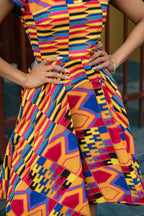 Tendai Multicoloured Kente Dress Apparel & Accessories