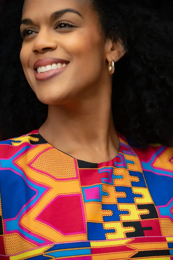 Tendai Multicoloured Kente Dress Apparel & Accessories