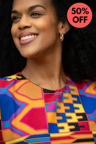 Tendai Multicoloured Kente Dress Apparel & Accessories
