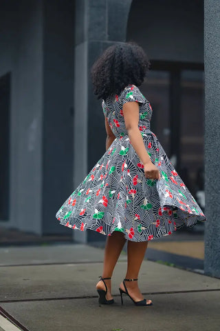 TENDAI NAVY AND RED DRESS Women’s Dress