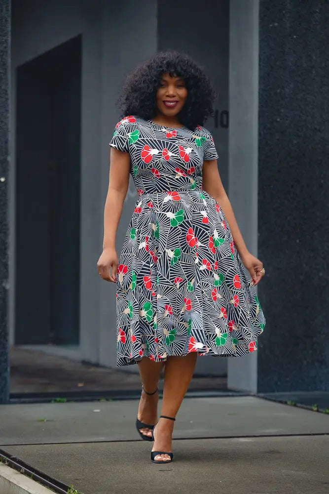 TENDAI NAVY AND RED DRESS Women’s Dress