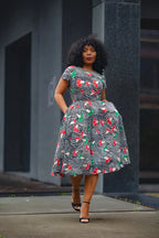 TENDAI NAVY AND RED DRESS Women’s Dress