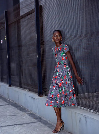 TENDAI NAVY AND RED DRESS Women’s Dress