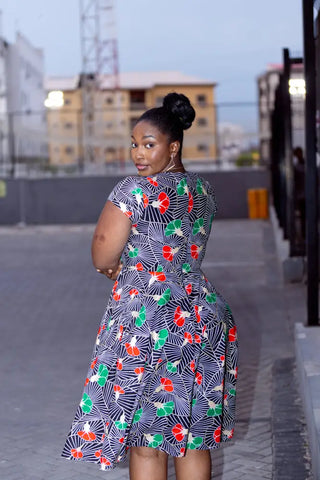 TENDAI NAVY AND RED DRESS Women’s Dress