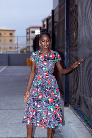 TENDAI NAVY AND RED DRESS Women’s Dress