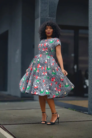 TENDAI NAVY AND RED DRESS Women’s Dress