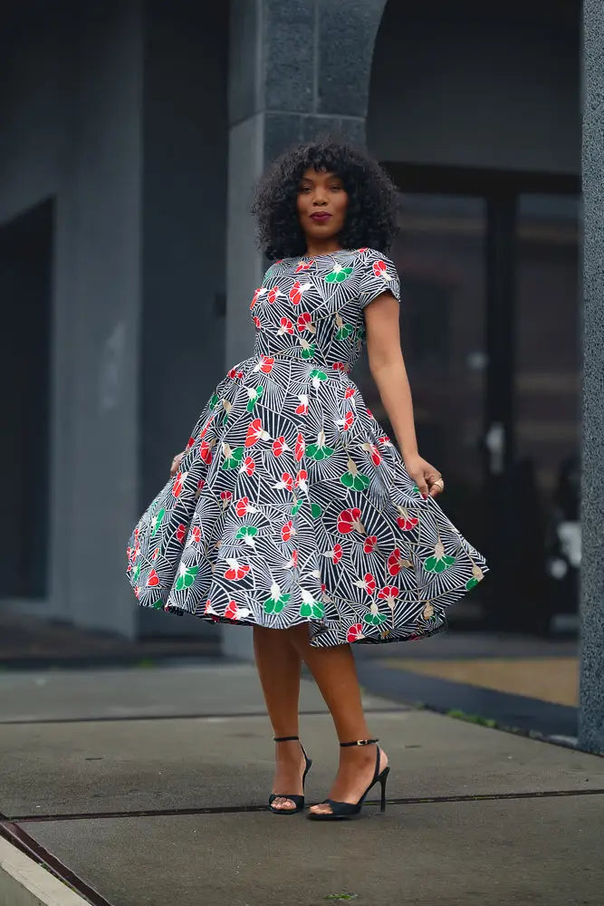 TENDAI NAVY AND RED DRESS Women’s Dress