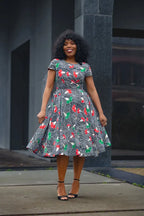 TENDAI NAVY AND RED DRESS Women’s Dress