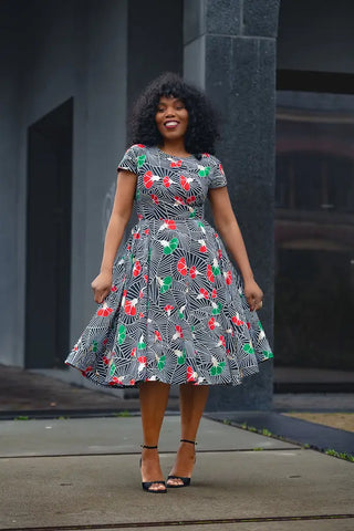 TENDAI NAVY AND RED DRESS Women’s Dress