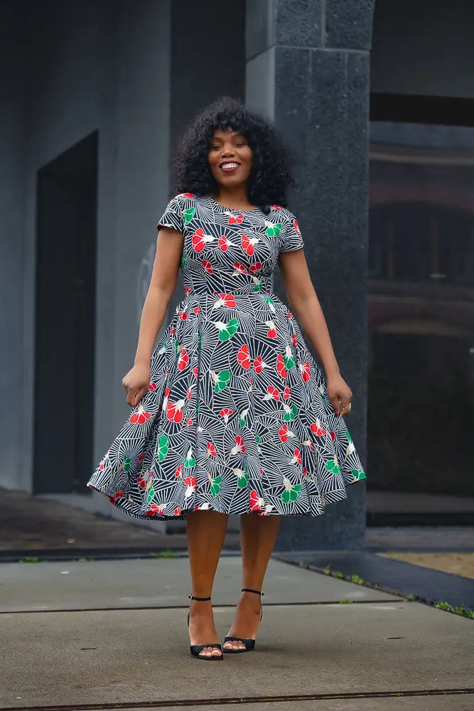TENDAI NAVY AND RED DRESS Women’s Dress