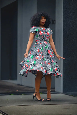 TENDAI NAVY AND RED DRESS Women’s Dress