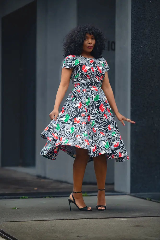 TENDAI NAVY AND RED DRESS Women’s Dress