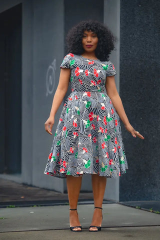 TENDAI NAVY AND RED DRESS Women’s Dress