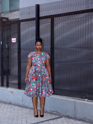 TENDAI NAVY AND RED DRESS Women’s Dress