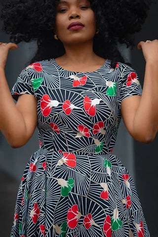 TENDAI NAVY AND RED DRESS Women’s Dress