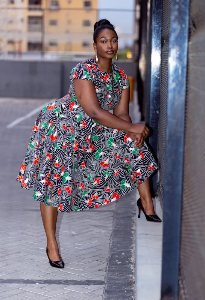 TENDAI NAVY AND RED DRESS Women’s Dress