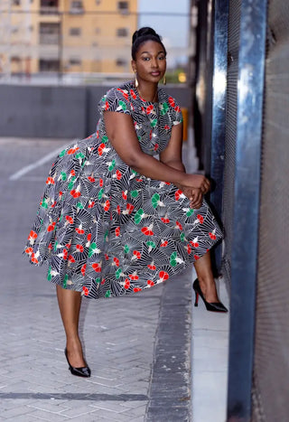 TENDAI NAVY AND RED DRESS Women’s Dress