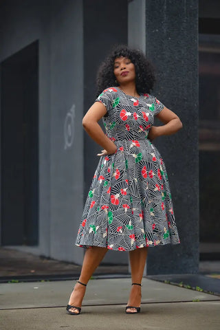 TENDAI NAVY AND RED DRESS Women’s Dress