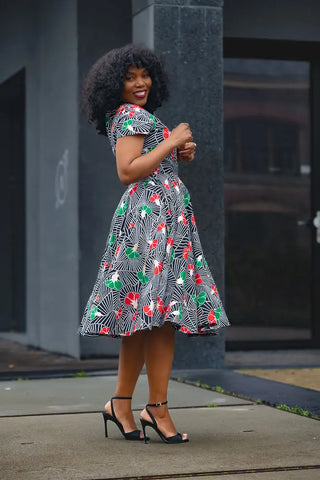 TENDAI NAVY AND RED DRESS Women’s Dress