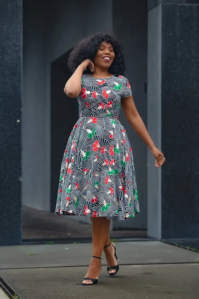 TENDAI NAVY AND RED DRESS Women’s Dress