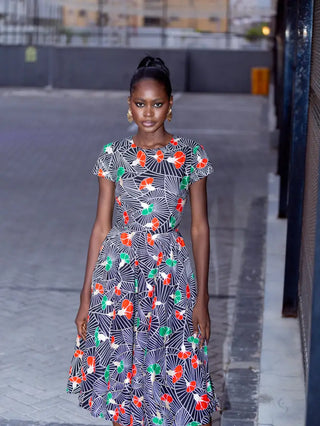 TENDAI NAVY AND RED DRESS Women’s Dress