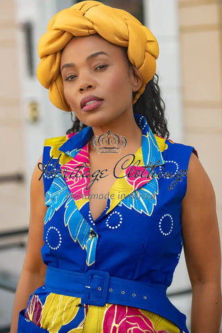 YELLOW BRAIDED TURBAN HEADWRAPS