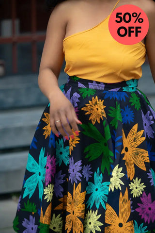 Yomi Floral Skater Skirt Skirts