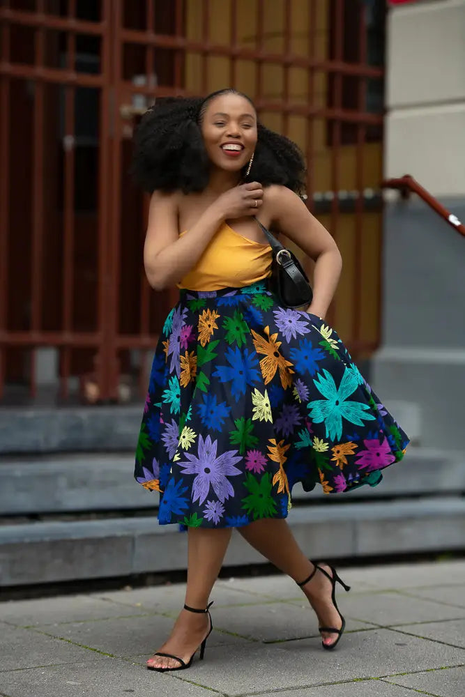 skater skirt dress Yomi Floral Skater Skirt 3XL
