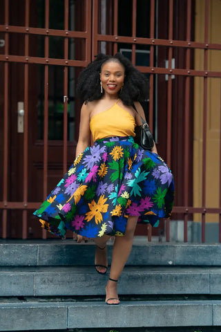 Yomi Floral Skater Skirt Skirts