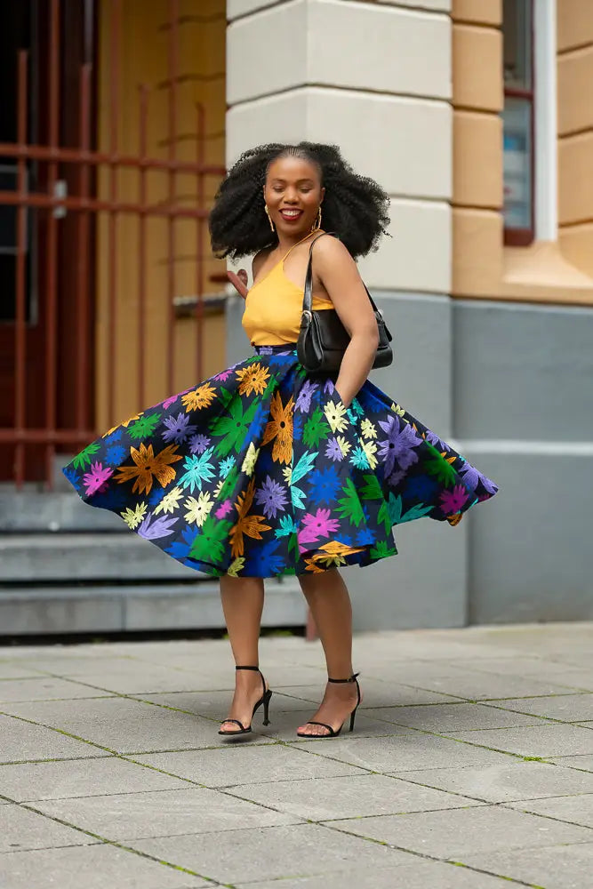 Yomi Floral Skater Skirt 3XL Yomi Floral Skater Skirt 3XL