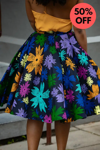 Yomi Floral Skater Skirt Skirts