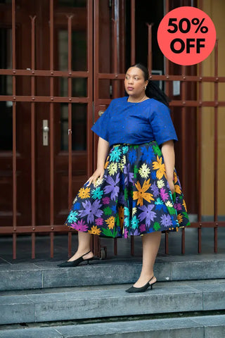 Yomi Floral Skater Skirt Skirts