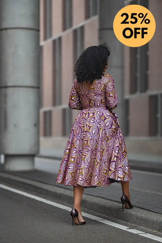 ZANELE PURPLE AND BROWN DRESS Women’s Dress