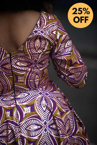 ZANELE PURPLE AND BROWN DRESS Women’s Dress