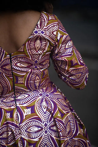 ZANELE PURPLE AND BROWN DRESS Women’s Dress