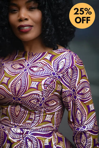 ZANELE PURPLE AND BROWN DRESS Women’s Dress