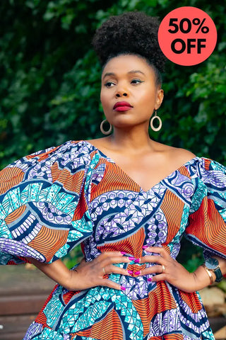 Zari Power Sleeeve Maxi Dress Dresses