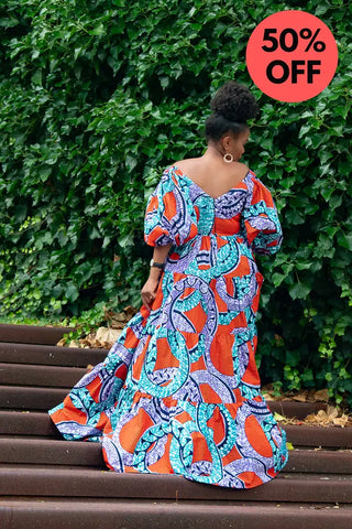 Zari Power Sleeeve Maxi Dress Dresses